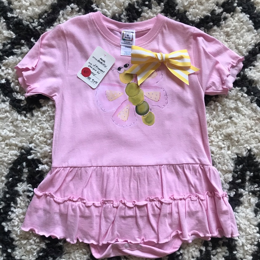 NWT Pink Ruffled Onesie - Picture 2 of 4